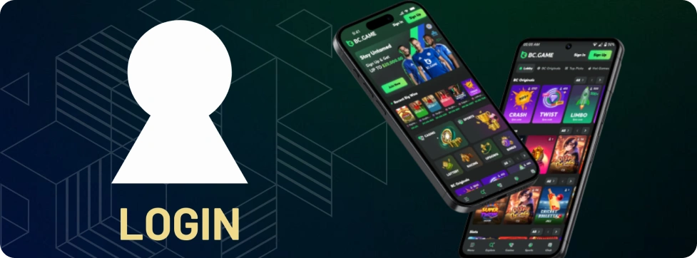 مراحل ورود به حساب کاربری BC.Game